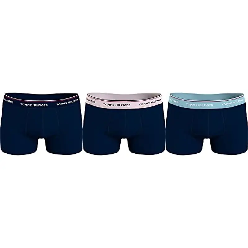 Tommy Hilfiger Baúl WB 3p Costume da Bagno, Dsrt Sky Pale Pnk Cryo Ice, S Uomo