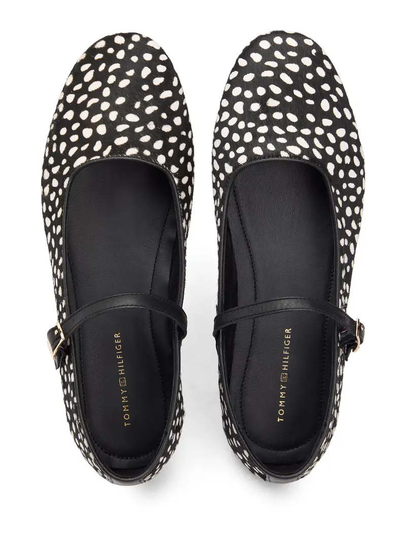 Ballerina con cinturino nero / bianco miniatura 3