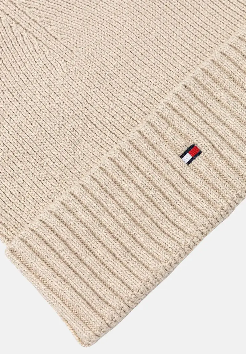 Berretto beige per uomo e donna con logo miniatura 2