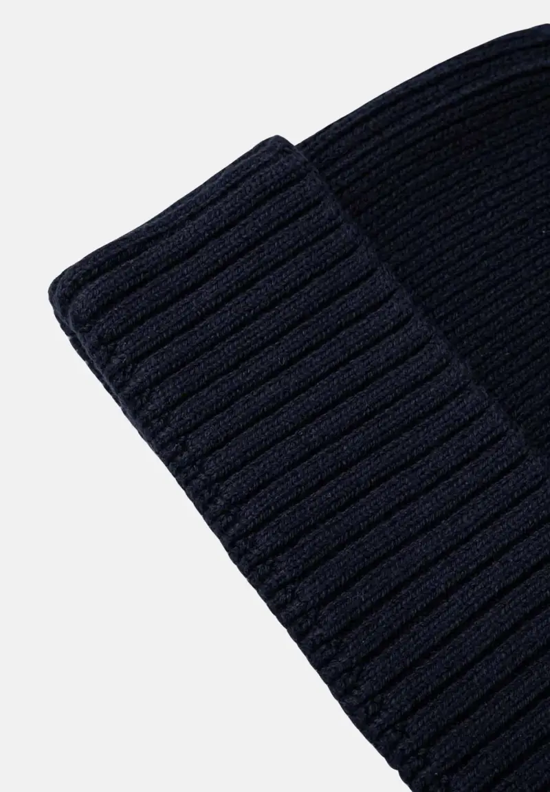 Berretto blu per uomo e donna con logo miniatura 2