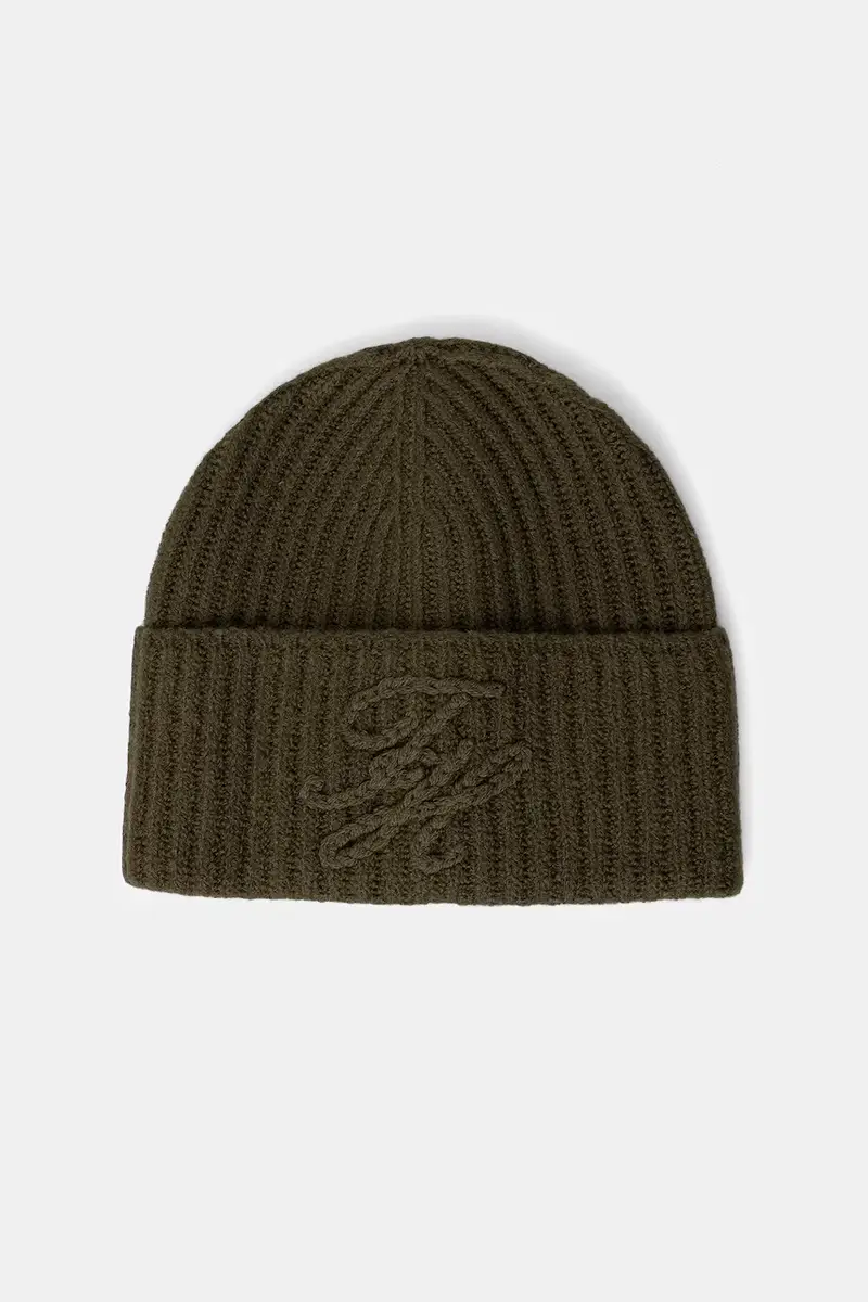 berretto in lana colore verde AW0AW17777