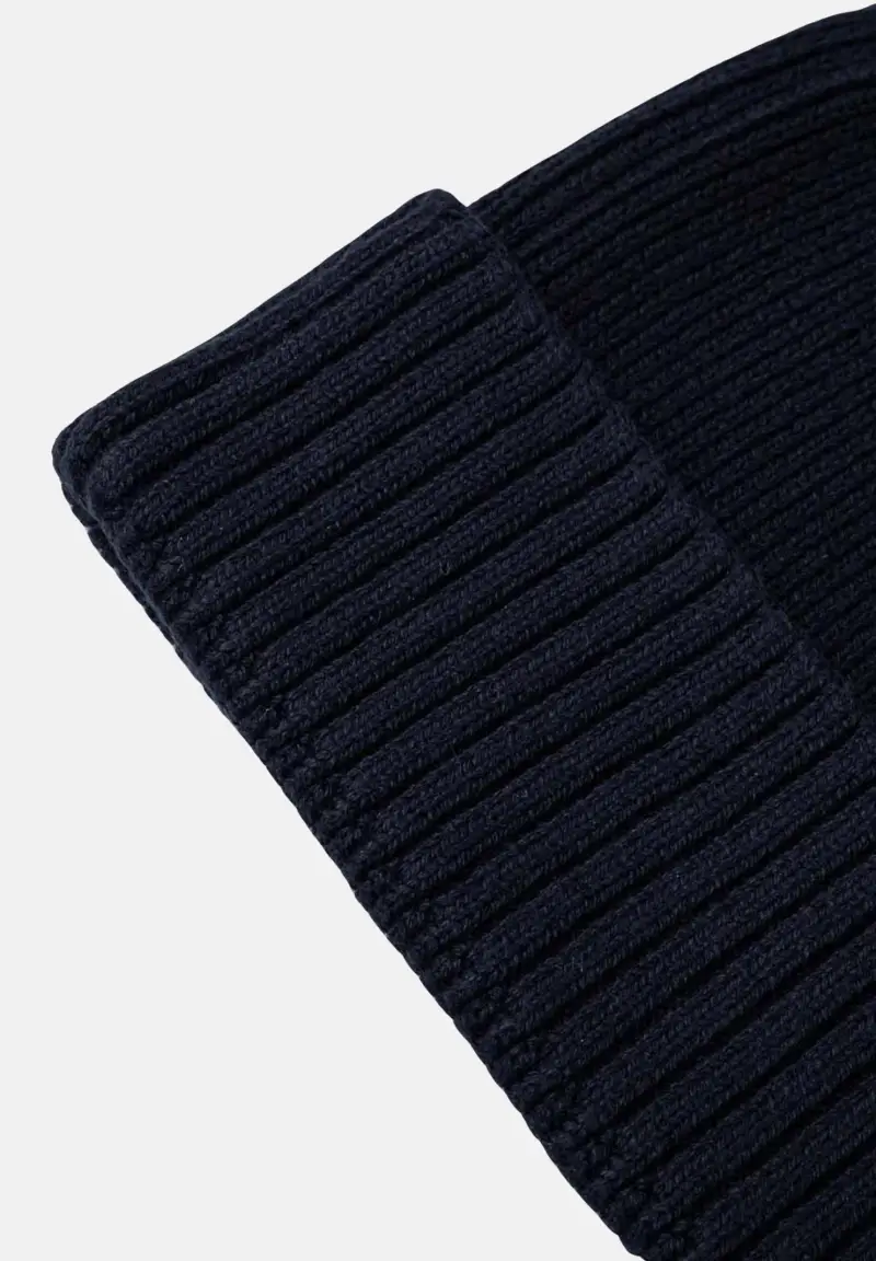 Berretto nero per uomo e donna con logo miniatura 2