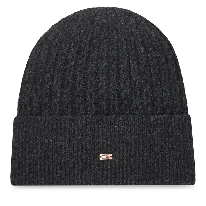 Berretto Tommy Hilfiger Th Cable Enamel Flag AW0AW17776 Nero