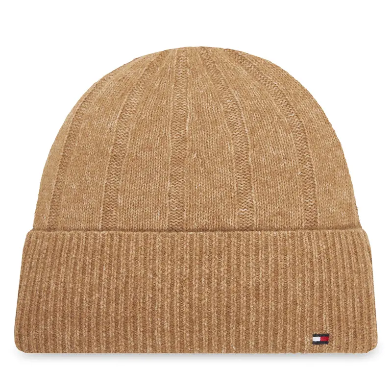 Berretto Tommy Hilfiger Th Flag Fluffy AW0AW17779 Beige