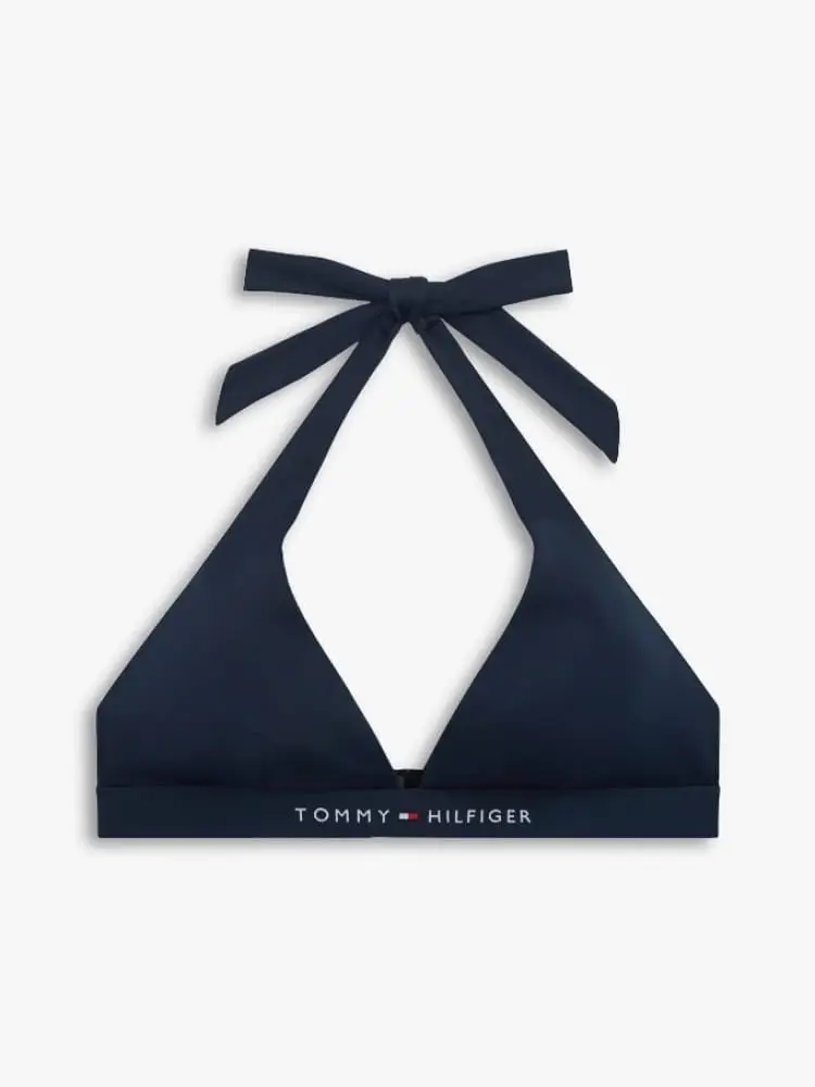 bikini pezzo di sopra con scollatura americana blu scuro