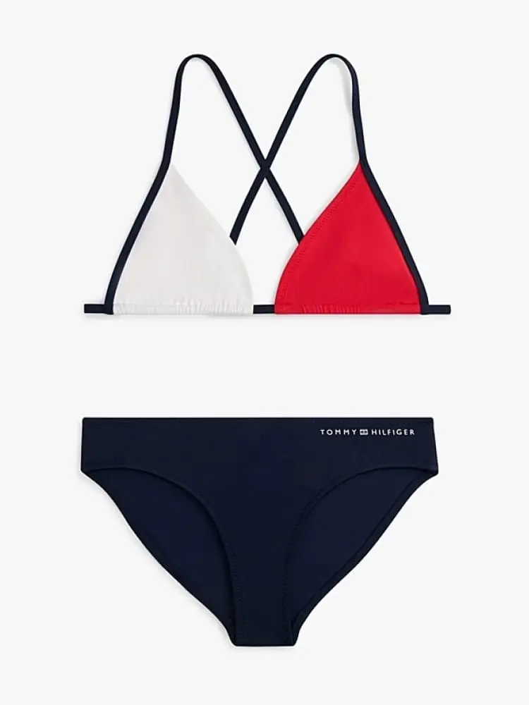 bikini triangolo kids/junior con motivo iconico