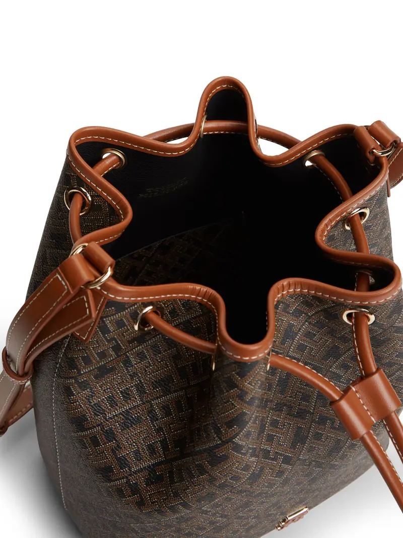 Borsa a sacco pueblo / nero / bianco miniatura 2