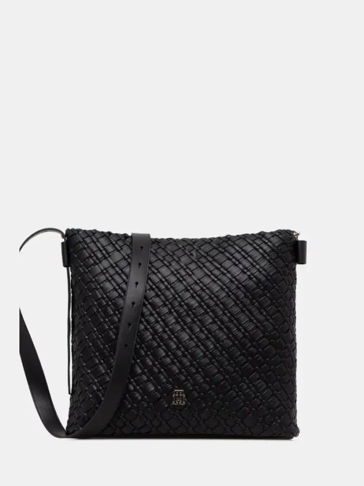 borsa a spalla maxi hobo intrecciata nera