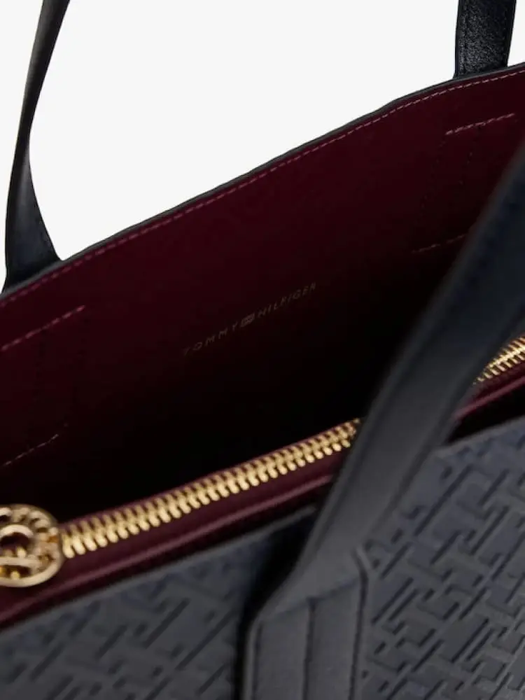 borsa blu navy donna logo all over miniatura 3