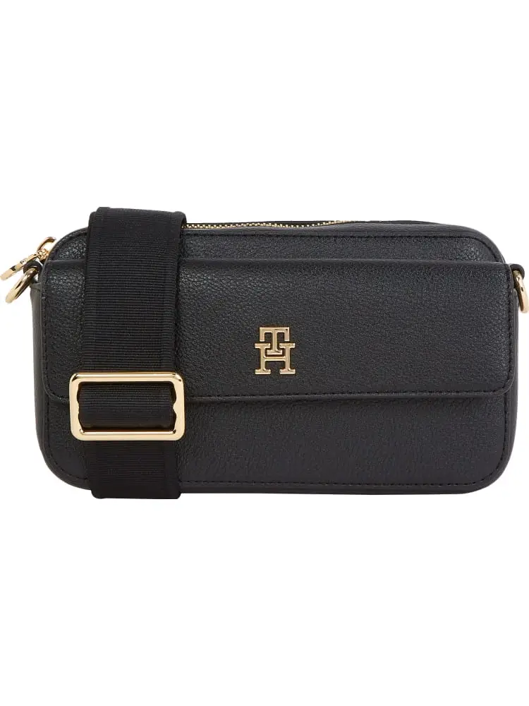 borsa camera bag distinct in ecopelle nera con tracolla