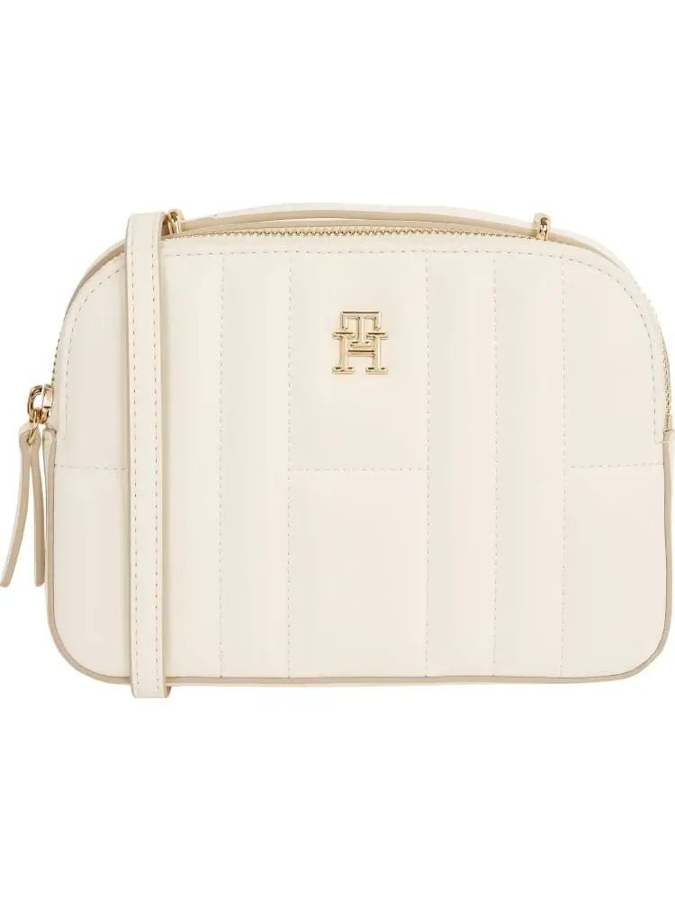 borsa camera bag in ecopelle beige chiaro con tracolla