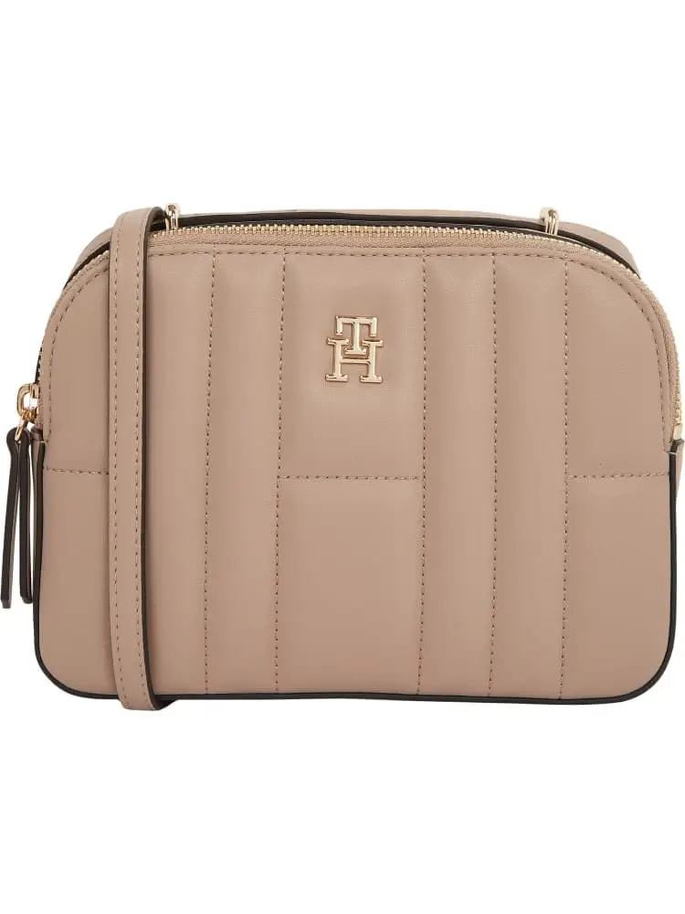 borsa camera bag in ecopelle beige con tracolla