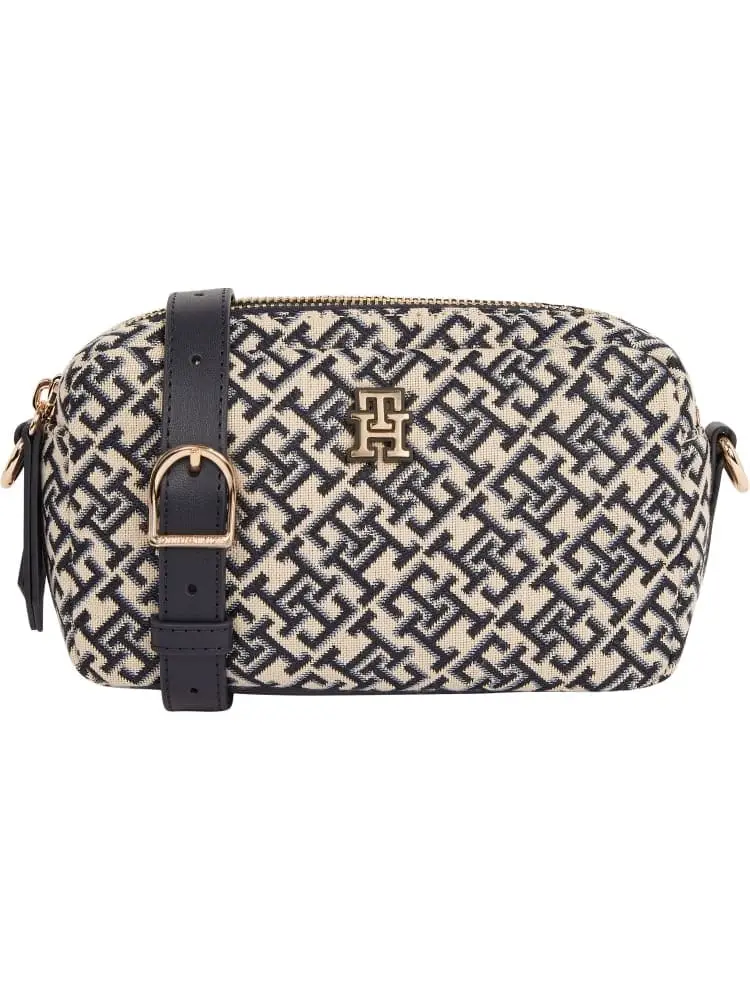 borsa camera bag in tessuto jacquard fantasia th