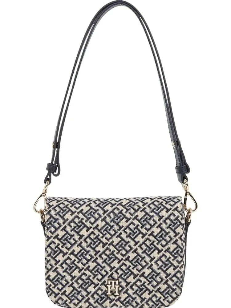borsa crossover in tessuto jacquard fantasia th