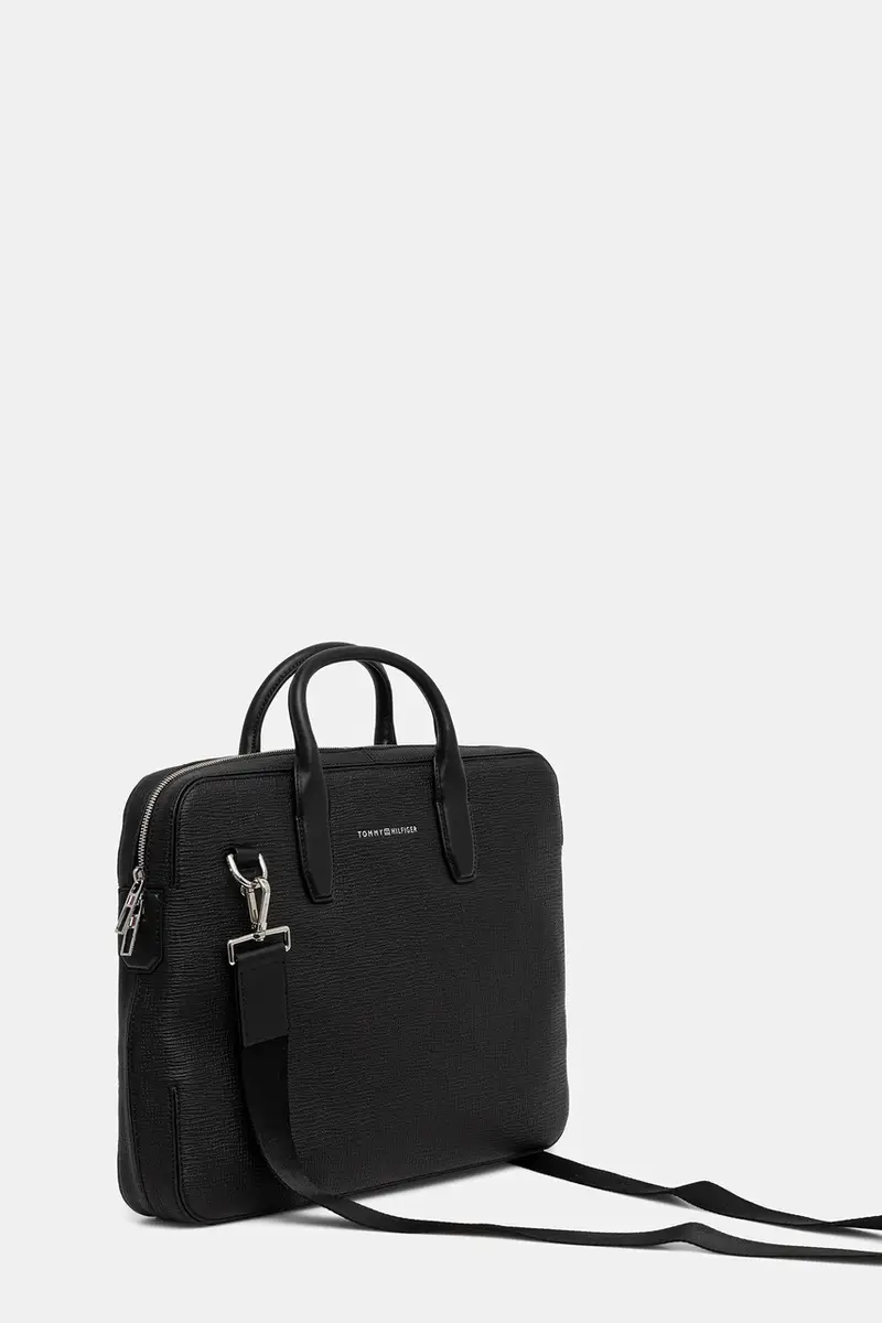 borsa custodia porta pc in pelle colore nero AM0AM13642 miniatura 2