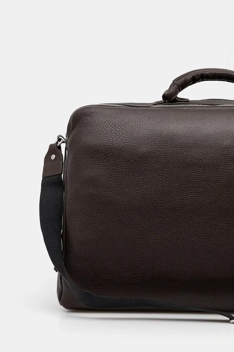 borsa in pelle colore marrone AM0AM13652 miniatura 4