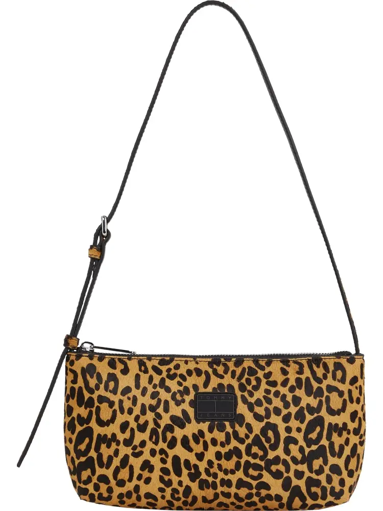 borsa leopardata con tracolla regolabile