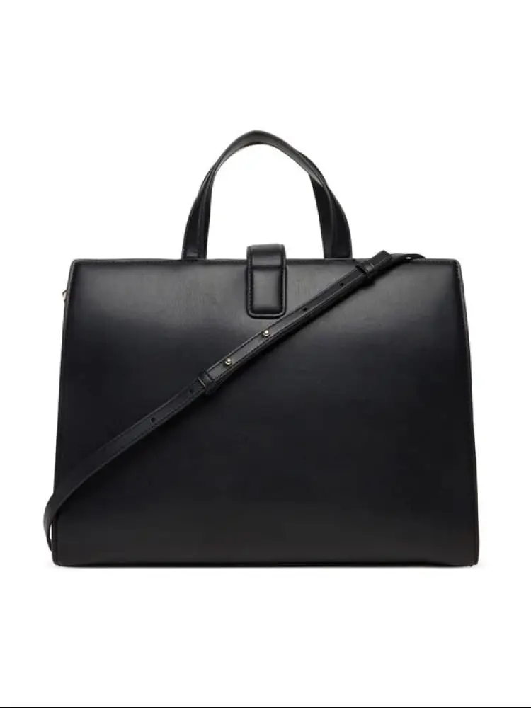 borsa nera donna mini logo miniatura 2