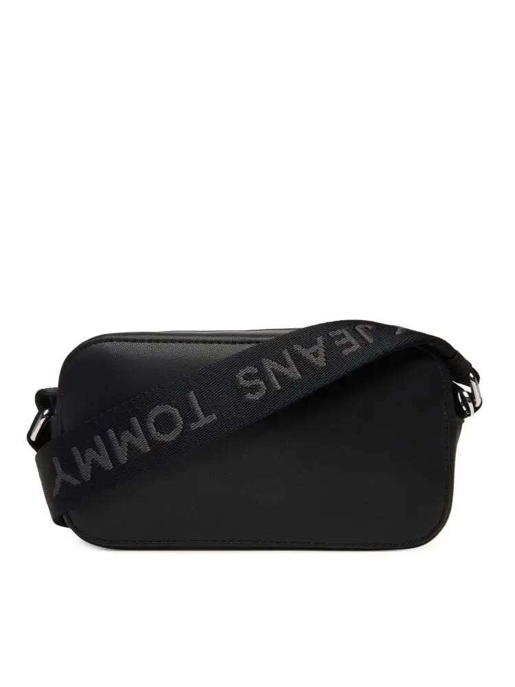 borsa nera donna mini logo miniatura 3