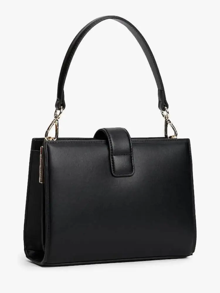 borsa nera donna mini logo miniatura 2