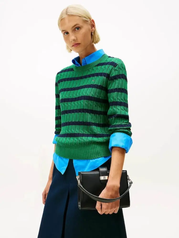 borsa nera donna mini logo miniatura 3