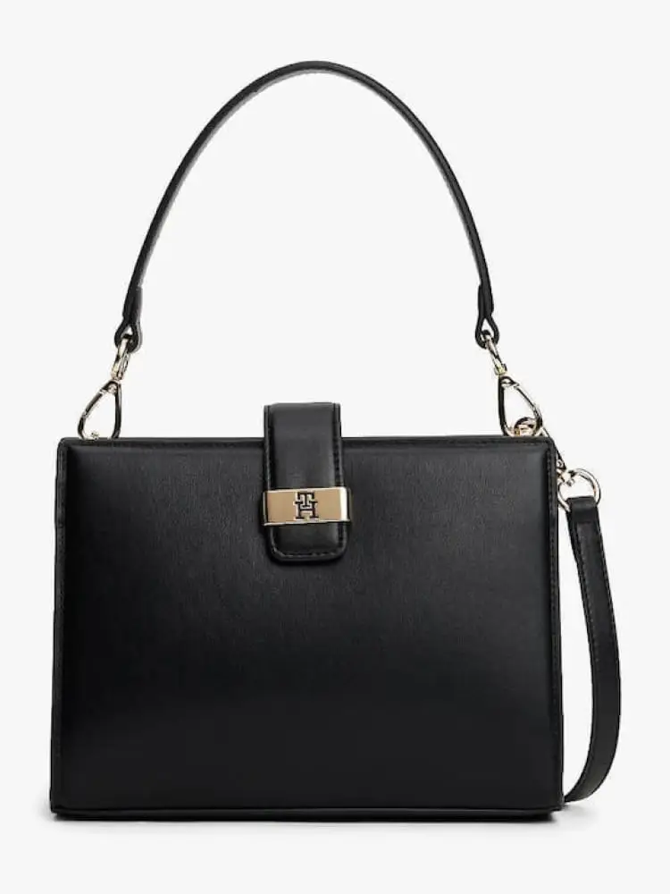 borsa nera donna mini logo