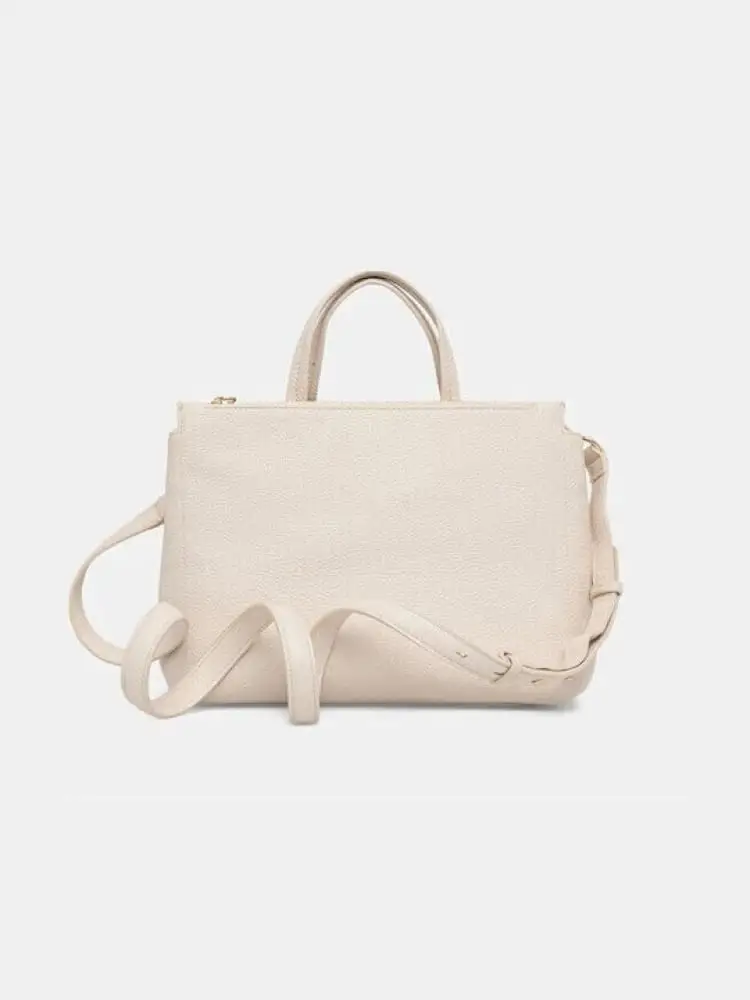 borsa panna donna logo sul davanti miniatura 2