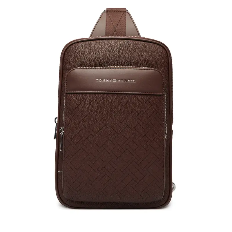 Borsellino Tommy Hilfiger Th Flag Monogram Sling Pack AM0AM14140 Marrone