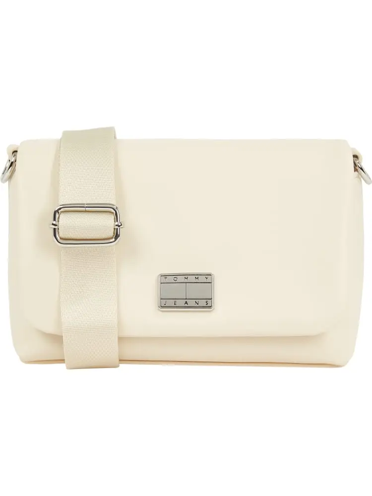 borsetta in ecopelle beige chiaro american cool flap con tracolla