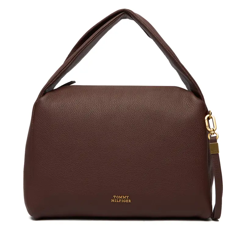 Borsetta Tommy Hilfiger City Leather Shoulder Bag AW0AW18152 Marrone