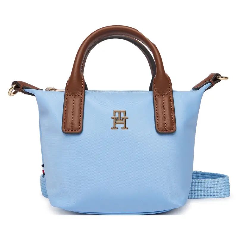 Borsetta Tommy Hilfiger Popette Micro Tote AW0AW18368 Celeste