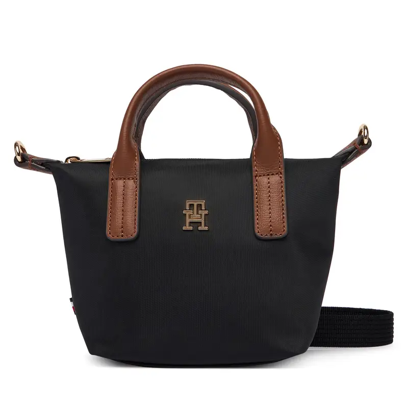Borsetta Tommy Hilfiger Popette Micro Tote AW0AW18368 Nero