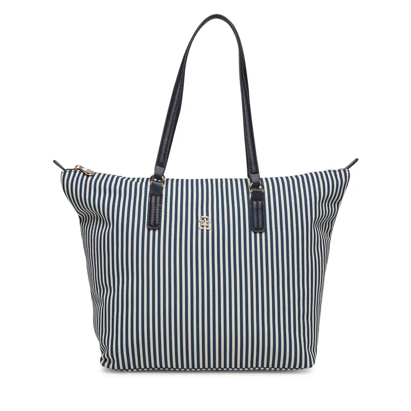 Borsetta Tommy Hilfiger Poppy Summer Tote AW0AW17203 Blu scuro