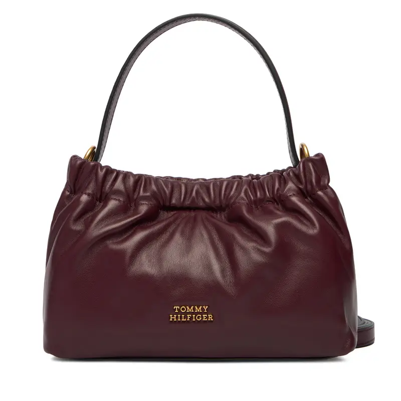 Borsetta Tommy Hilfiger Soft Leather Mini Crossover AW0AW18306 Bordeaux