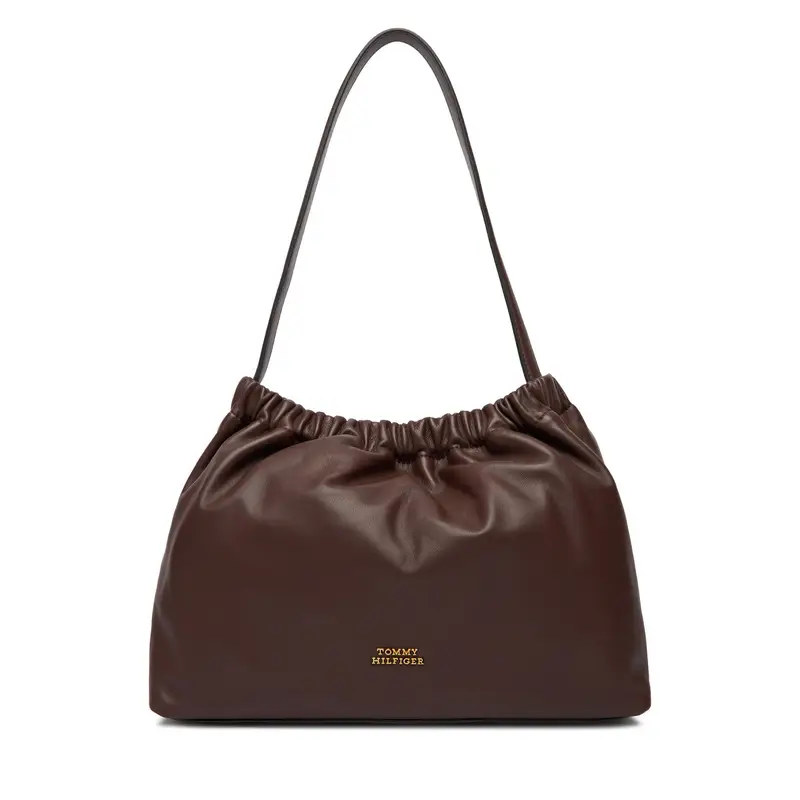 Borsetta Tommy Hilfiger Soft Leather Shoulder Bag AW0AW18307 Bordeaux