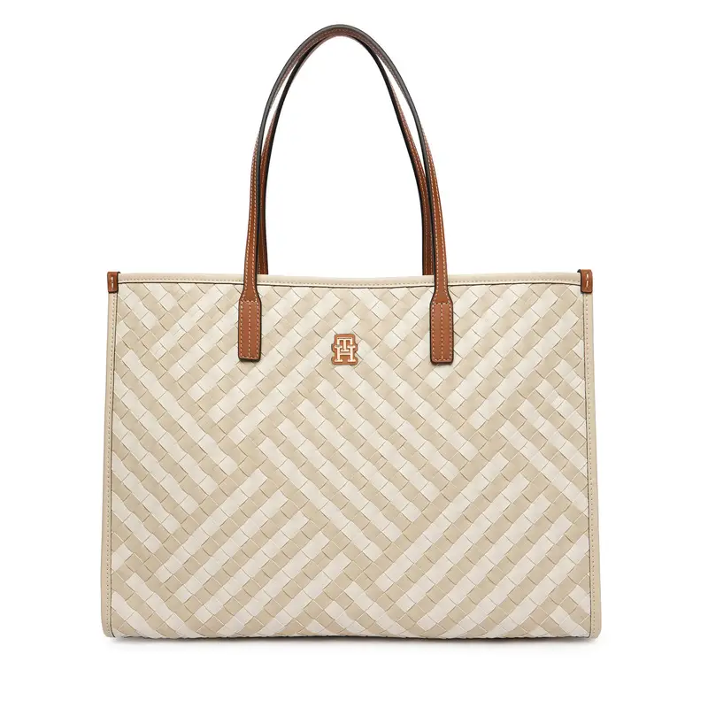 Borsetta Tommy Hilfiger Th City Tote AW0AW18394 Beige