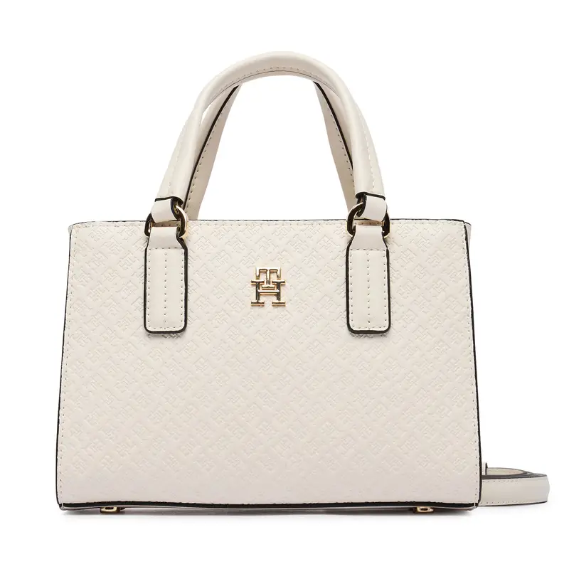 Borsetta Tommy Hilfiger Th Daily Mini Tote Mono AW0AW18416 Bianco
