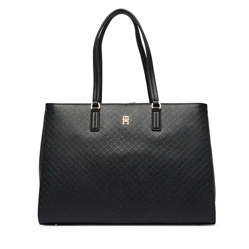 Borsetta Tommy Hilfiger Th Daily Tote Mono AW0AW18417 Nero