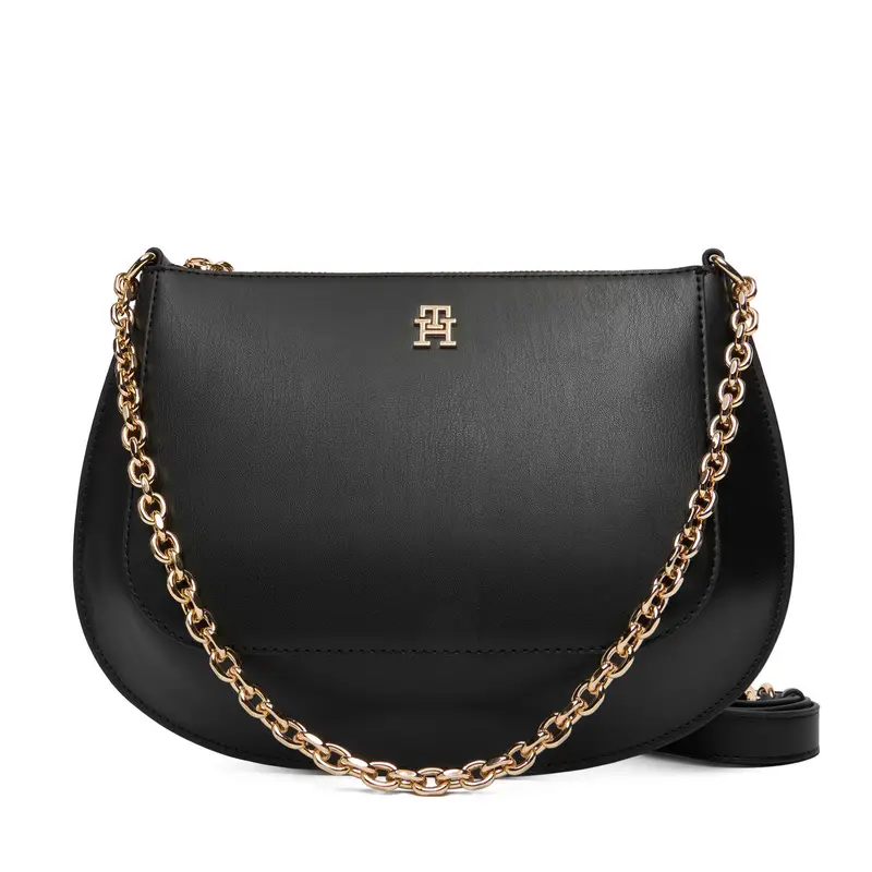 Borsetta Tommy Hilfiger Th Glam Conv Med Crossover AW0AW18143 Nero