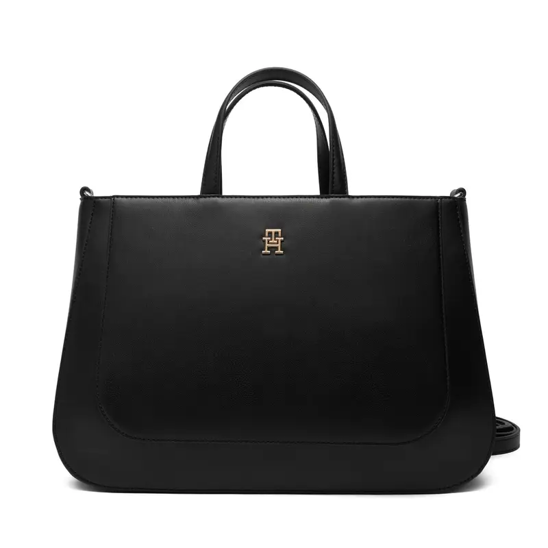 Borsetta Tommy Hilfiger Th Glam Satchel AW0AW18145 Nero