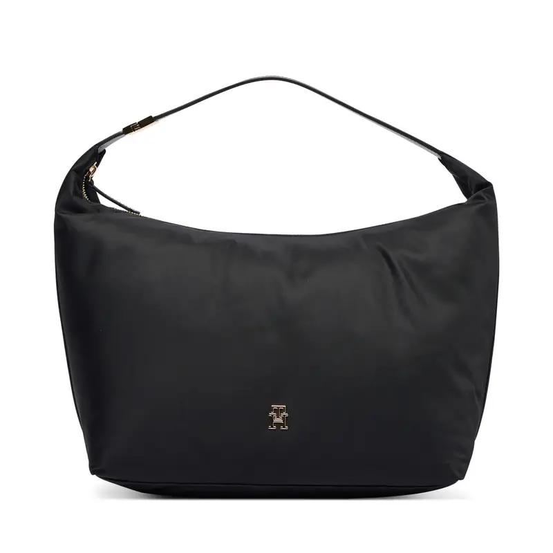 Borsetta Tommy Hilfiger Th Go Hobo Nylon AW0AW18229 Nero