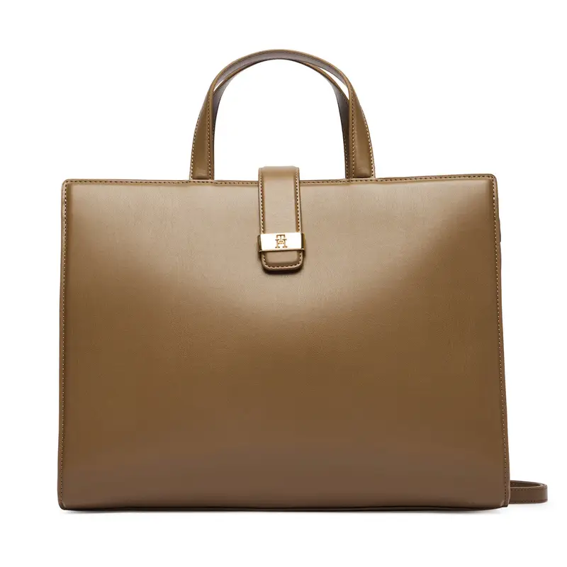 Borsetta Tommy Hilfiger Th Heritage Satchel AW0AW18287 Marrone