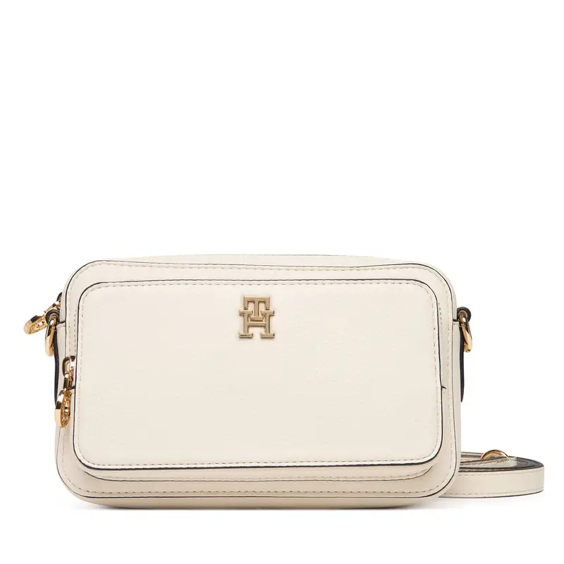 Borsetta Tommy Hilfiger Th Icon Camera Bag AW0AW18120 Écru Écru