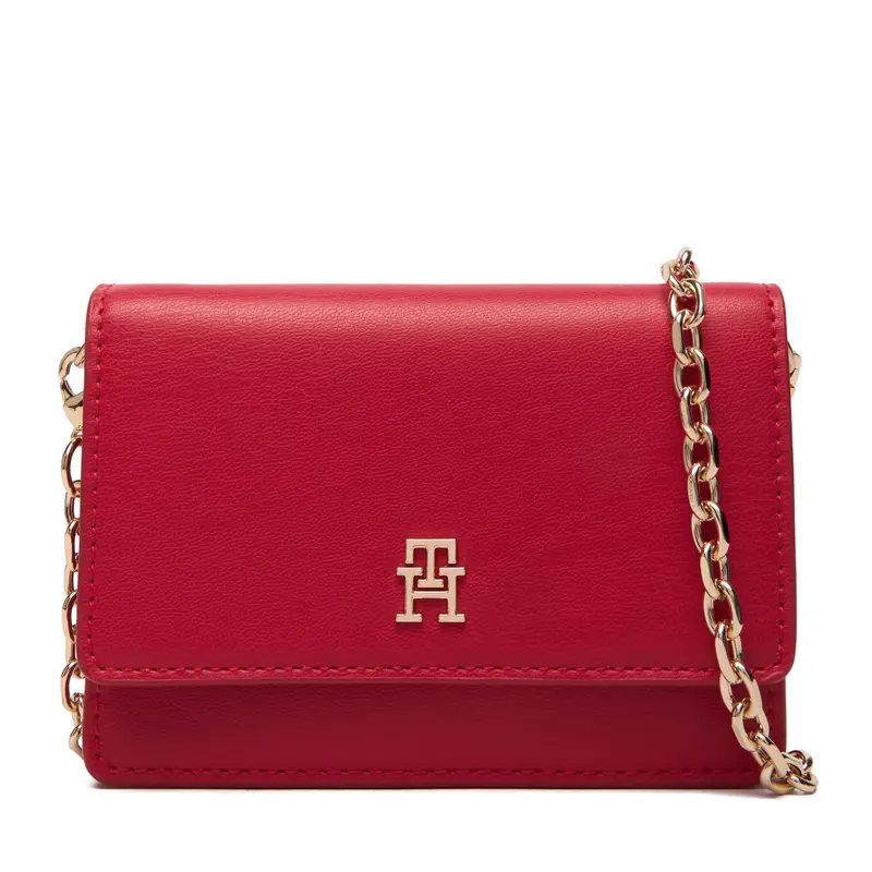 Borsetta Tommy Hilfiger Th Icon Card Holder W/Chain AW0AW18248 Rosso