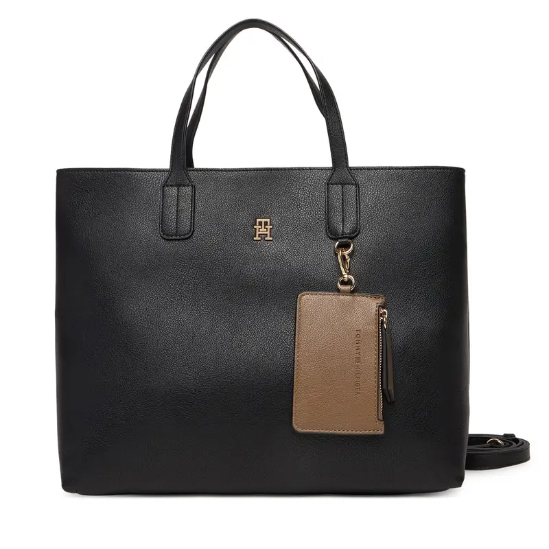 Borsetta Tommy Hilfiger Th Icon Satchel AW0AW18122 Nero