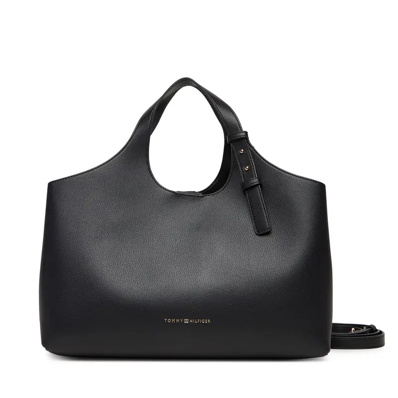 Borsetta Tommy Hilfiger Th Logo Satchel AW0AW18282 Nero