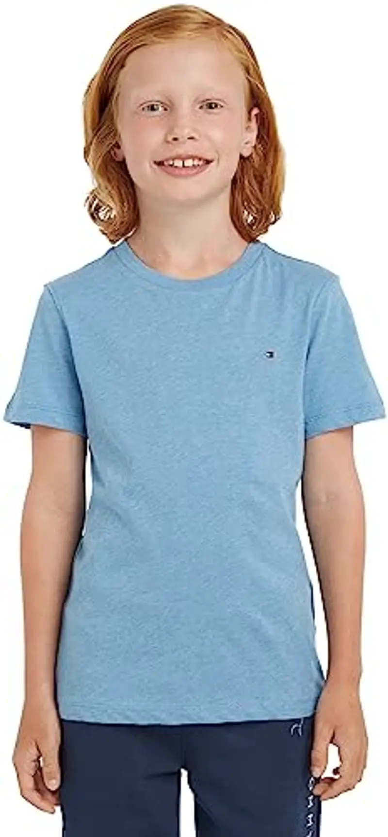 Tommy Hilfiger Boys Basic CN Knit S/S, Maglietta, Bambini e Ragazzi, Dark Allure Heather, 3 miniatura 3