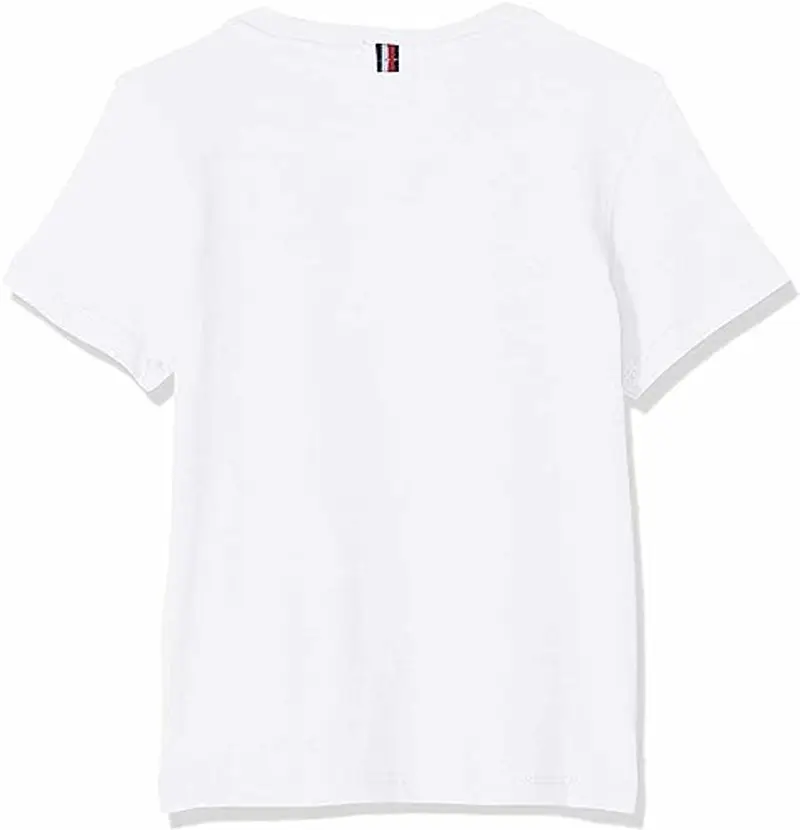 Tommy Hilfiger Boys Basic CN Knit S/s Maglietta, Bianco (Bright White 123), 122 (Taglia Produttore: 7) Bambino miniatura 2