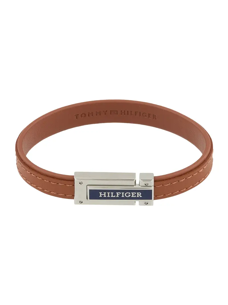 Braccialetto blu scuro / marrone chiaro / argento