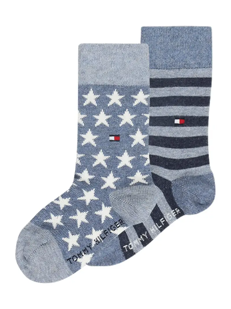 TOMMY HILFIGER Calzino  blu colomba / blu chiaro / bianco